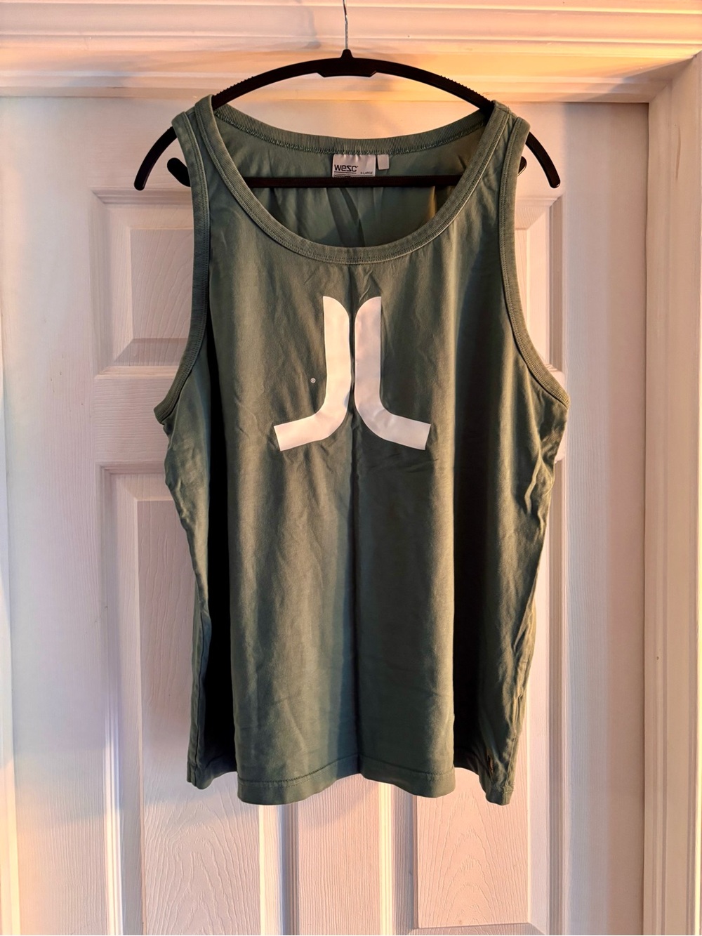 Wesc Olive Green Tank with White Chest Logo